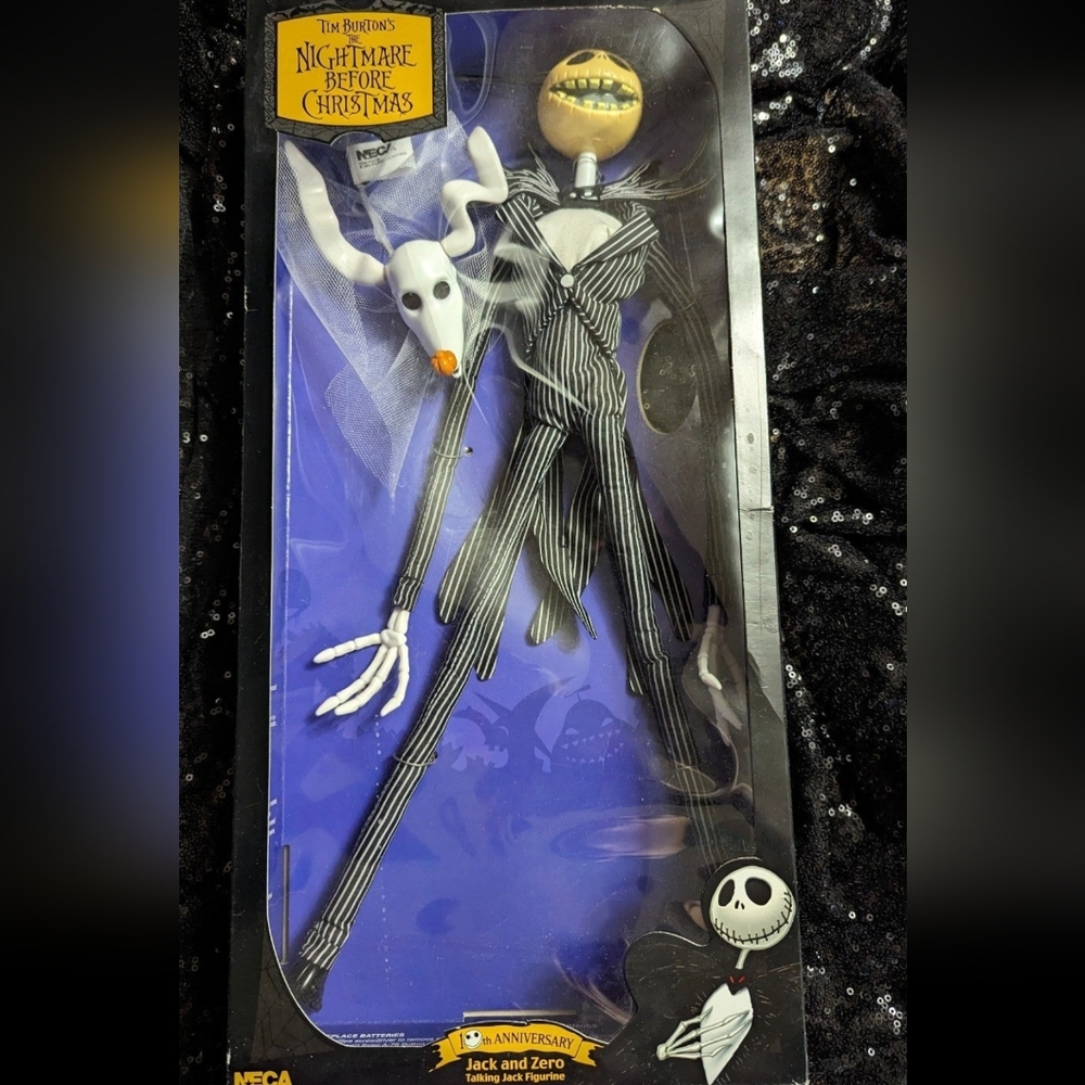 Tim Burton's Nightmare Before Christmas Talking Jack with Zero 18 in height